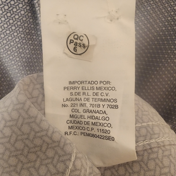 Perry Ellis Motion Slim Fit Geometric Button Down Shirt Mens XXL - Picture 7 of 8